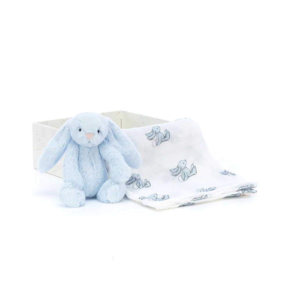 JellyCat Bashful Blue Bunny Gift Set 2 JellyCat Bashful Blue Bunny Gift Set - Image 2