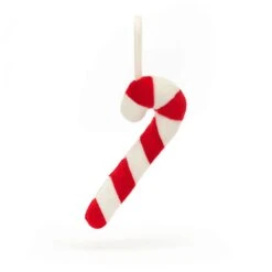 Jellycat Festive Folly Candy Cane -Jellycat Shop jellycat FFH6CC festive folly candy cane holiday plush ornament back view