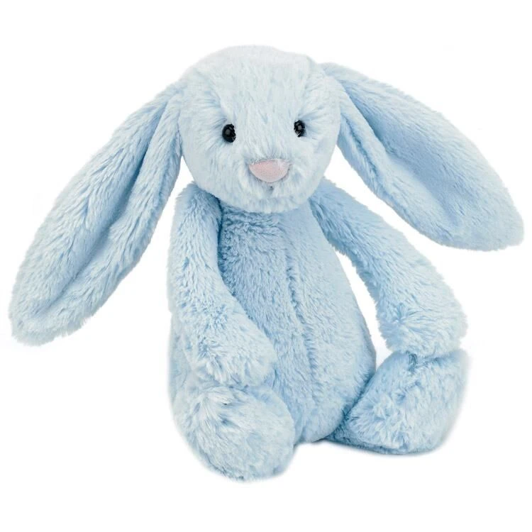 Jellycat Medium Blue Bashful Bunny 1 Jellycat Medium Blue Bashful Bunny