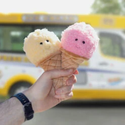 Jellycat Irresistible Strawberry Ice Cream -Jellycat Shop jellycat ice6van straw icecream lifestyle 1